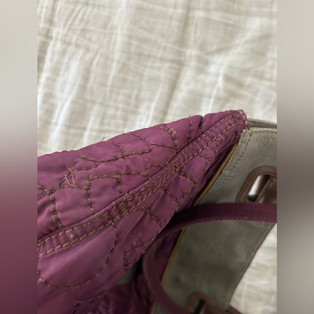 Fossil keyper plum quilted leather accent purse - Picture 6 of 7